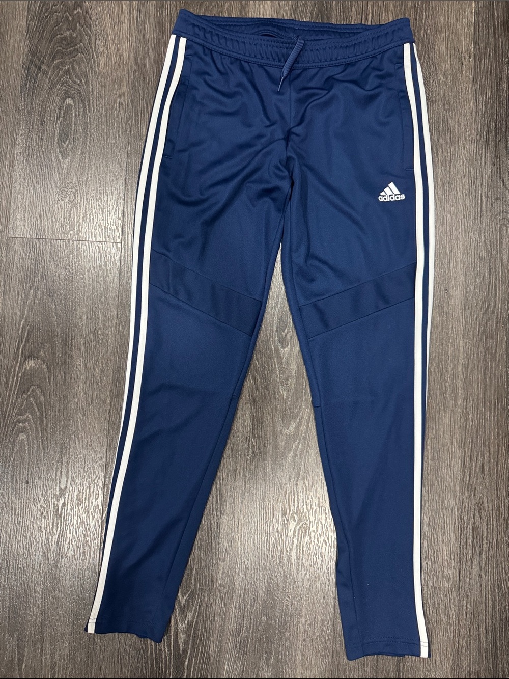 adidas Navy Blue Kids Joggers with White Side Stripes